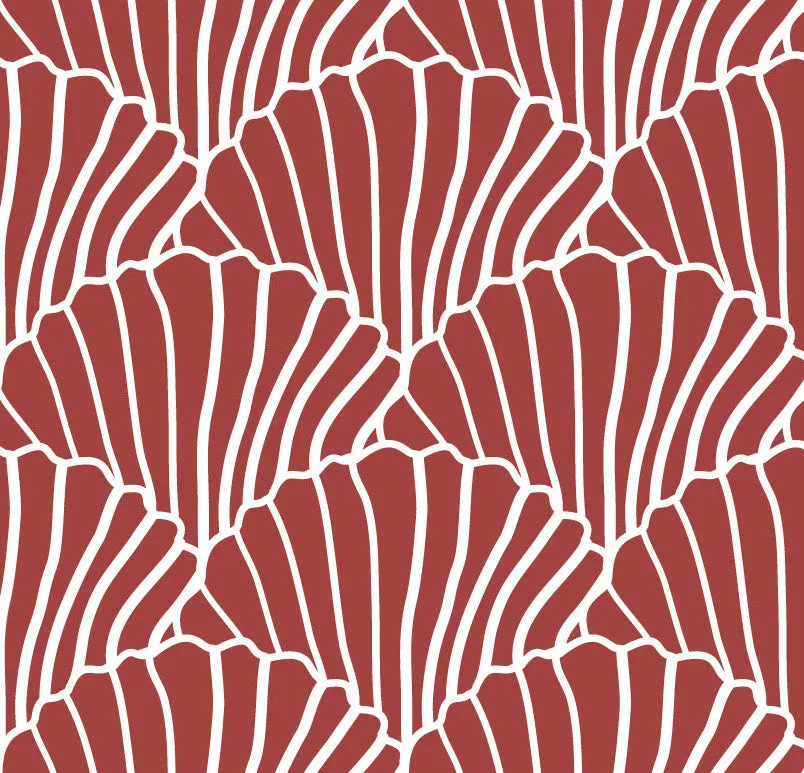 SEASHELLS | Burgundy | Pillowcase | 60x70cm/ 23.6x27.5"