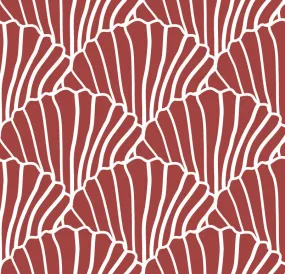 SEASHELLS | Burgundy | Pillowcase | 60x70cm/ 23.6x27.5"