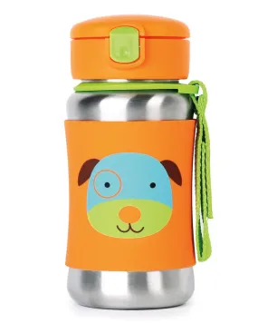 Skip Hop Zoo Stainless Steel Straw Bottle | Dog