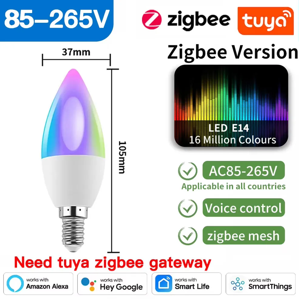 Smart Dimmable LED Light Bulb,  2700K-6500K RGB with Voice Control