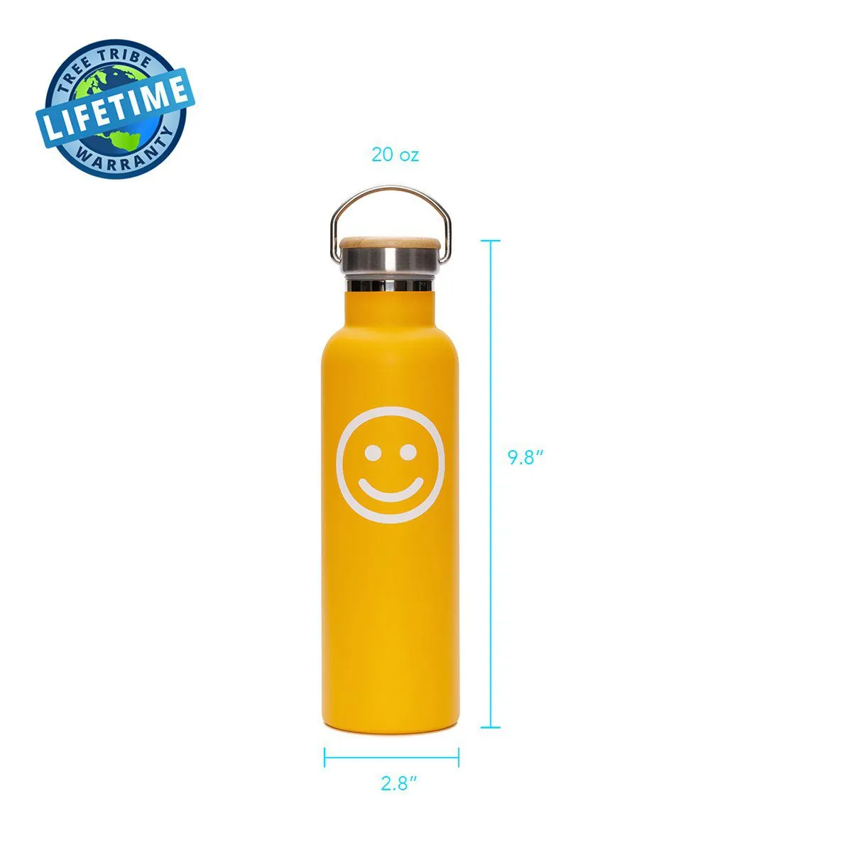 Smiley Face Water Bottle (20 oz)