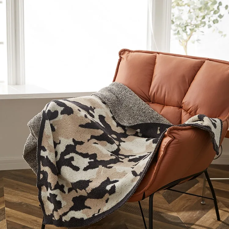 Soft Throw Blankets, Plush Wool Blanket, Camouflage Blanket