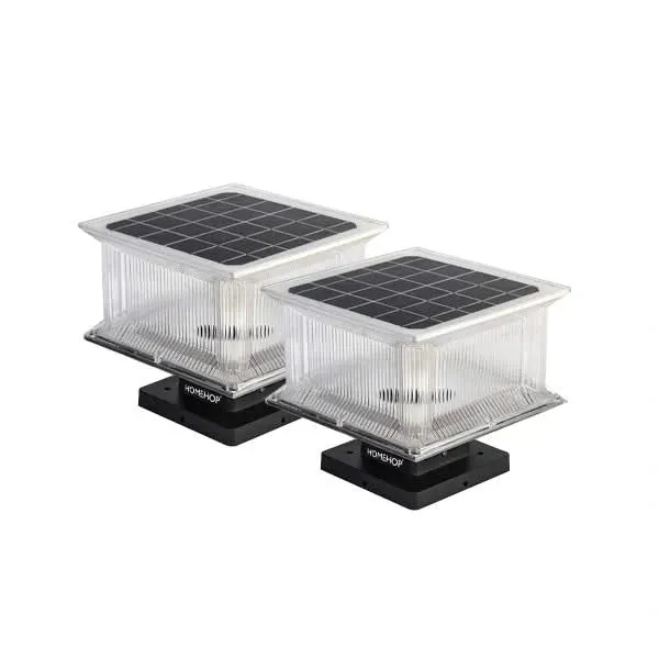 Solar Light for Main Gate Entrance Outdoor Waterproof Wall Lamp for Home, Garden (Square, Multi color, Pack of 2)