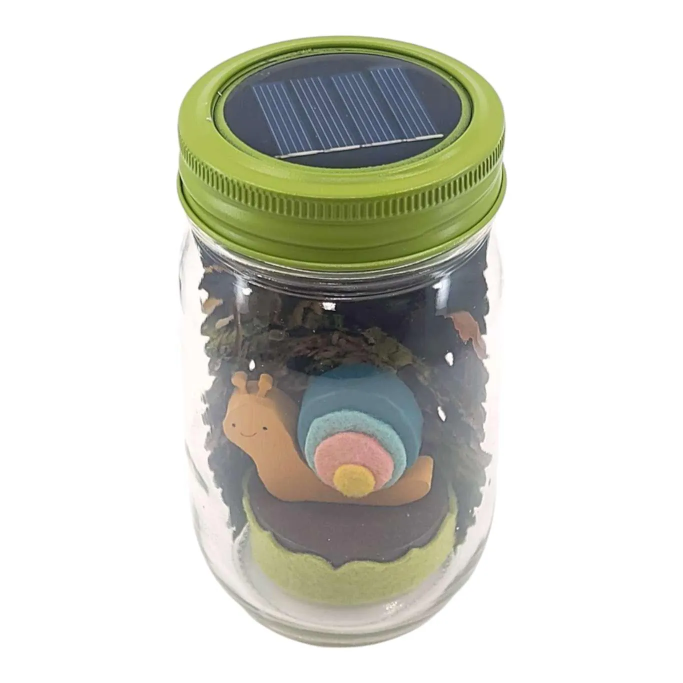 Solar Light - Mason Jar Snail by Tree by Kerri Lee