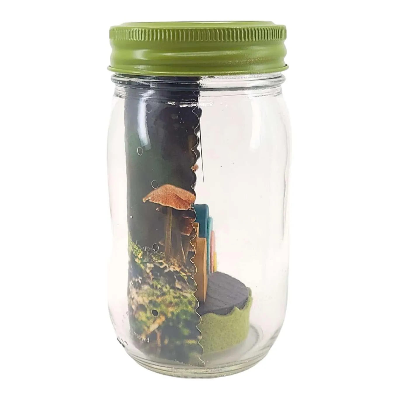 Solar Light - Mason Jar Snail by Tree by Kerri Lee