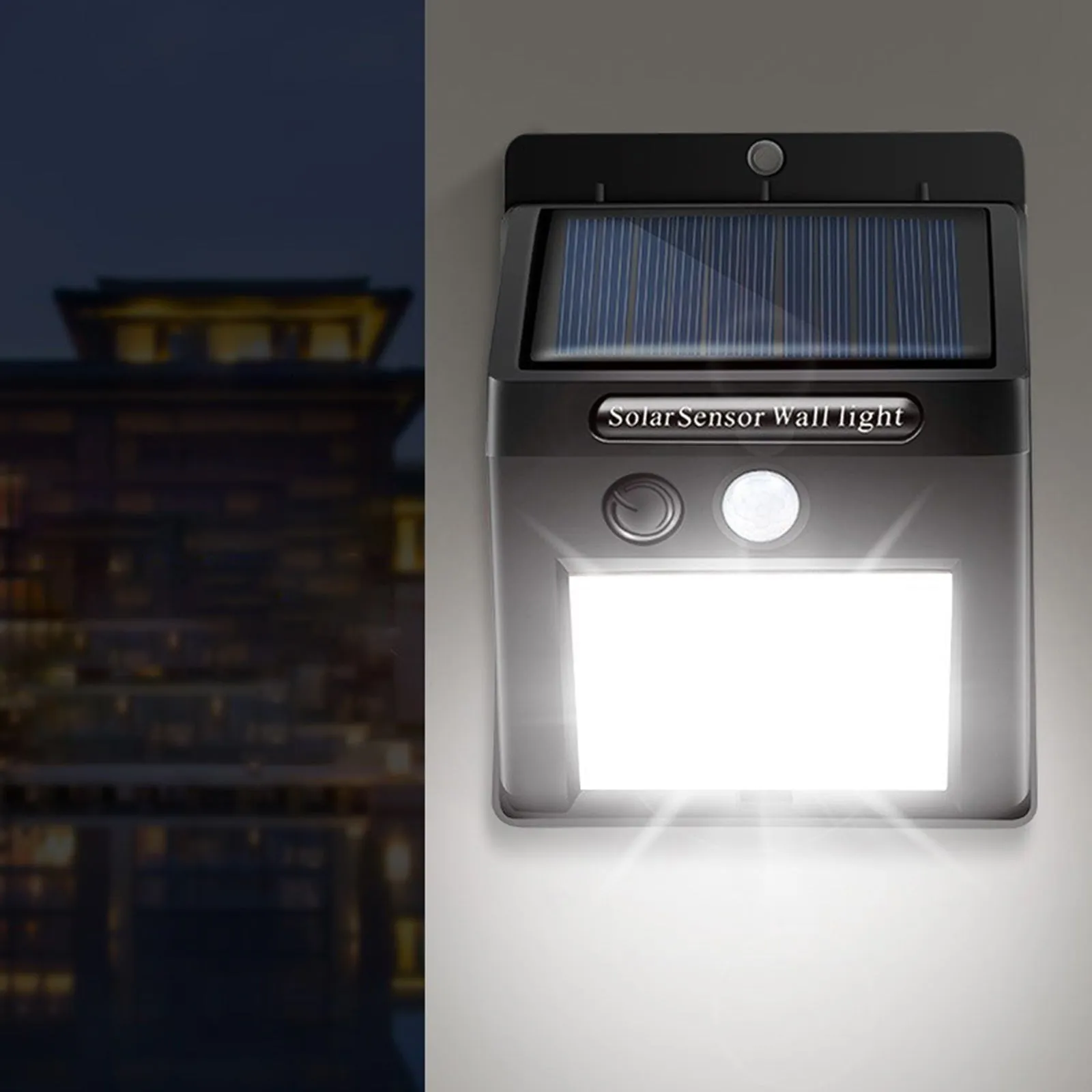 Solar Motion Light Outdoor 30 LED Wireless Security Wall Lamp IP65