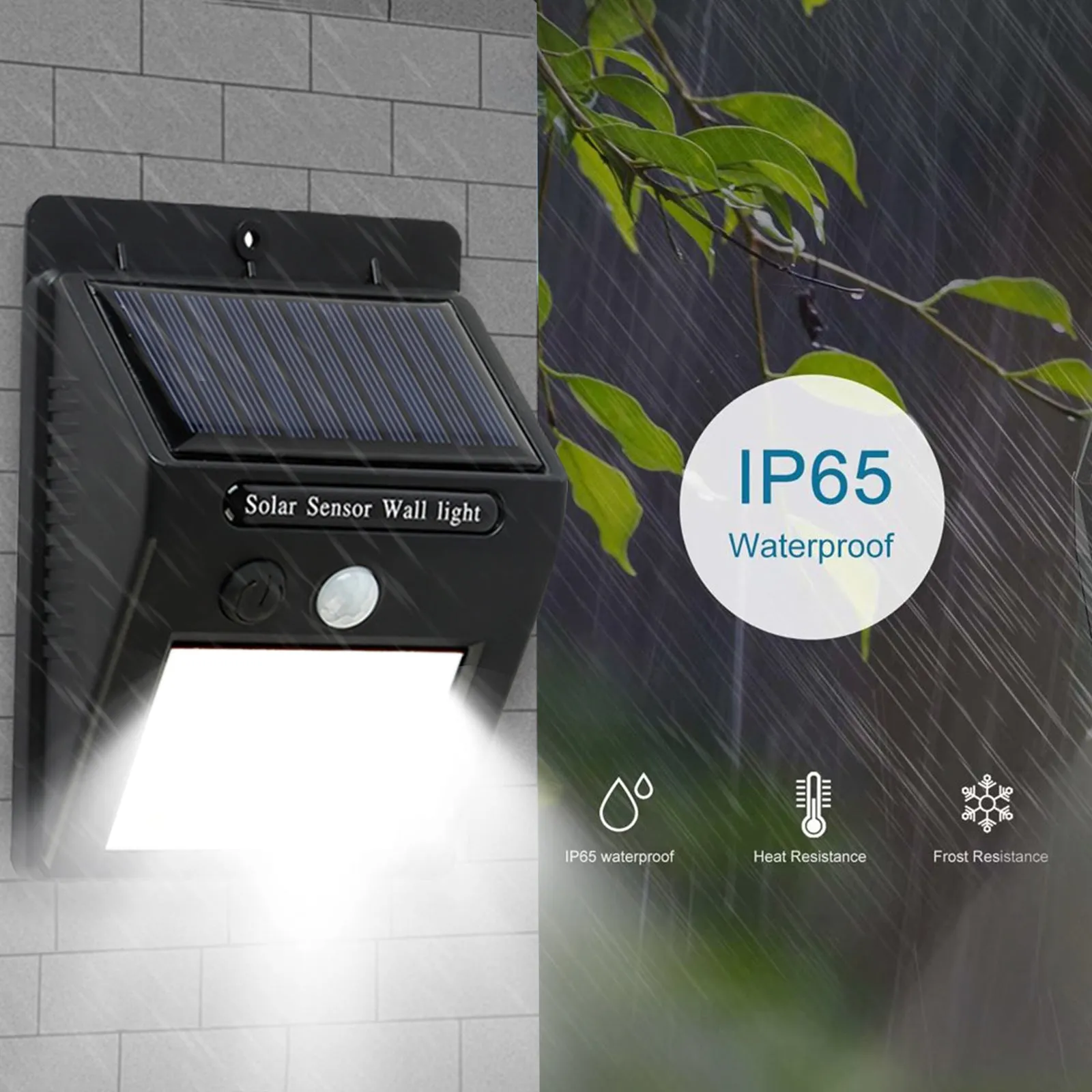 Solar Motion Light Outdoor 30 LED Wireless Security Wall Lamp IP65