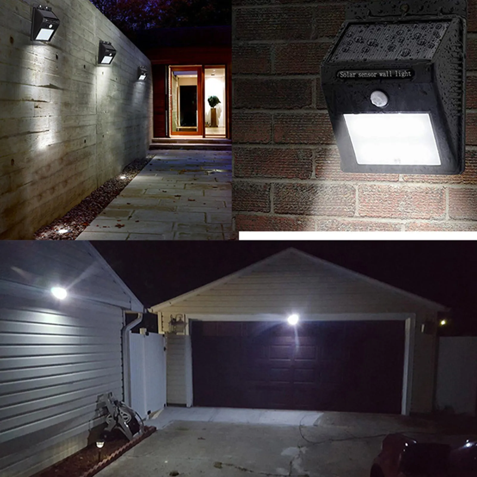 Solar Motion Light Outdoor 30 LED Wireless Security Wall Lamp IP65