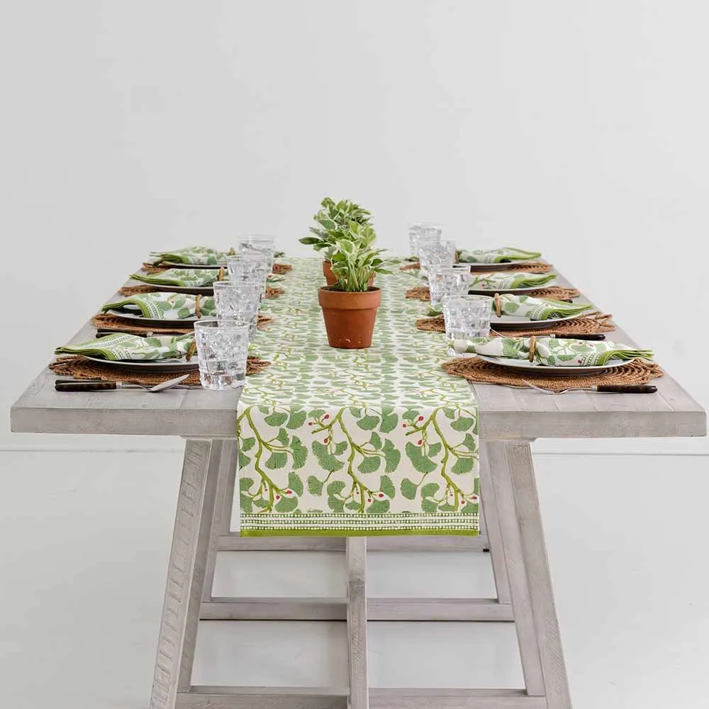 Spring Ginkgo Table Runner