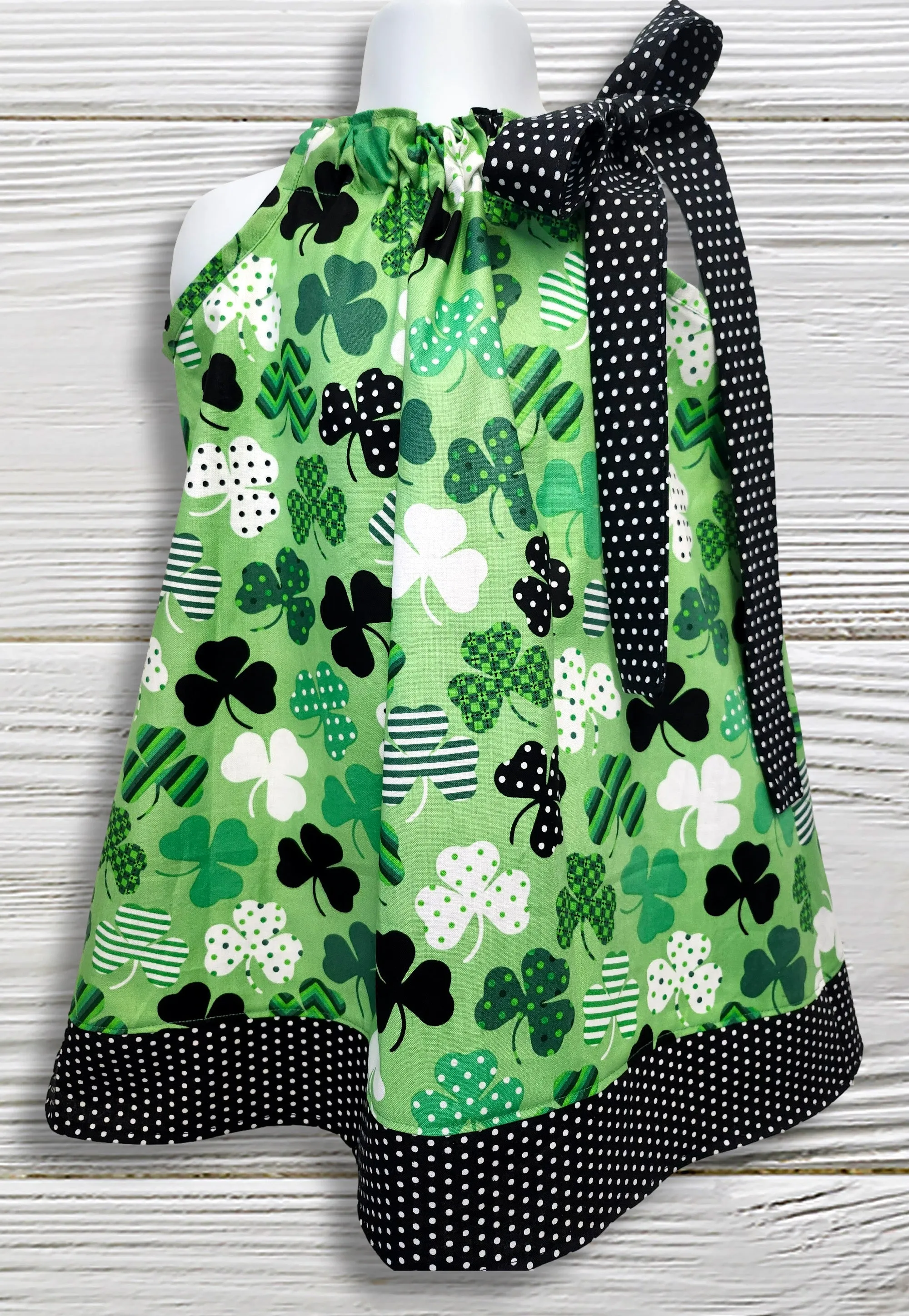 St Patricks day pillowcase dress, St Patrick's girls dress