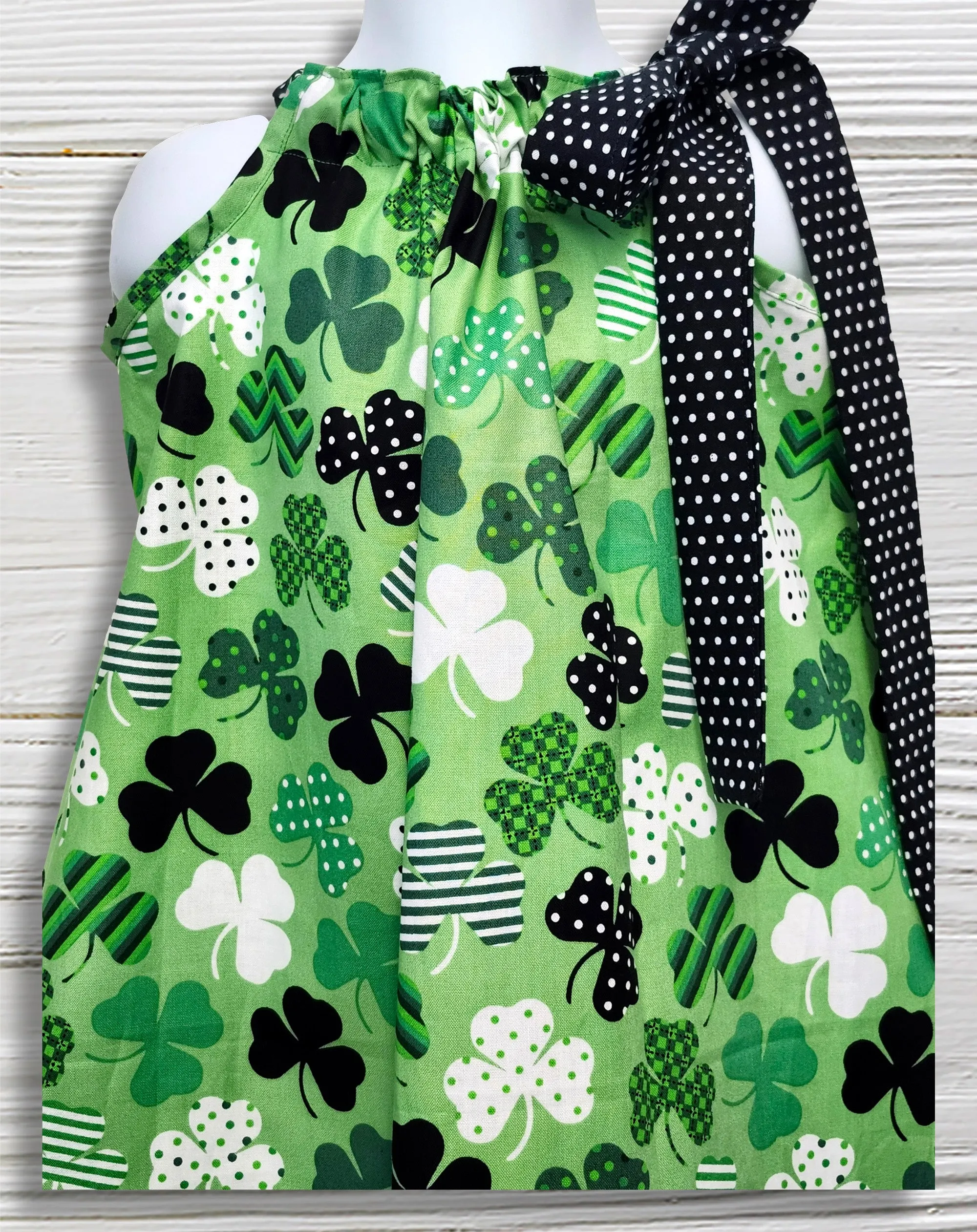 St Patricks day pillowcase dress, St Patrick's girls dress