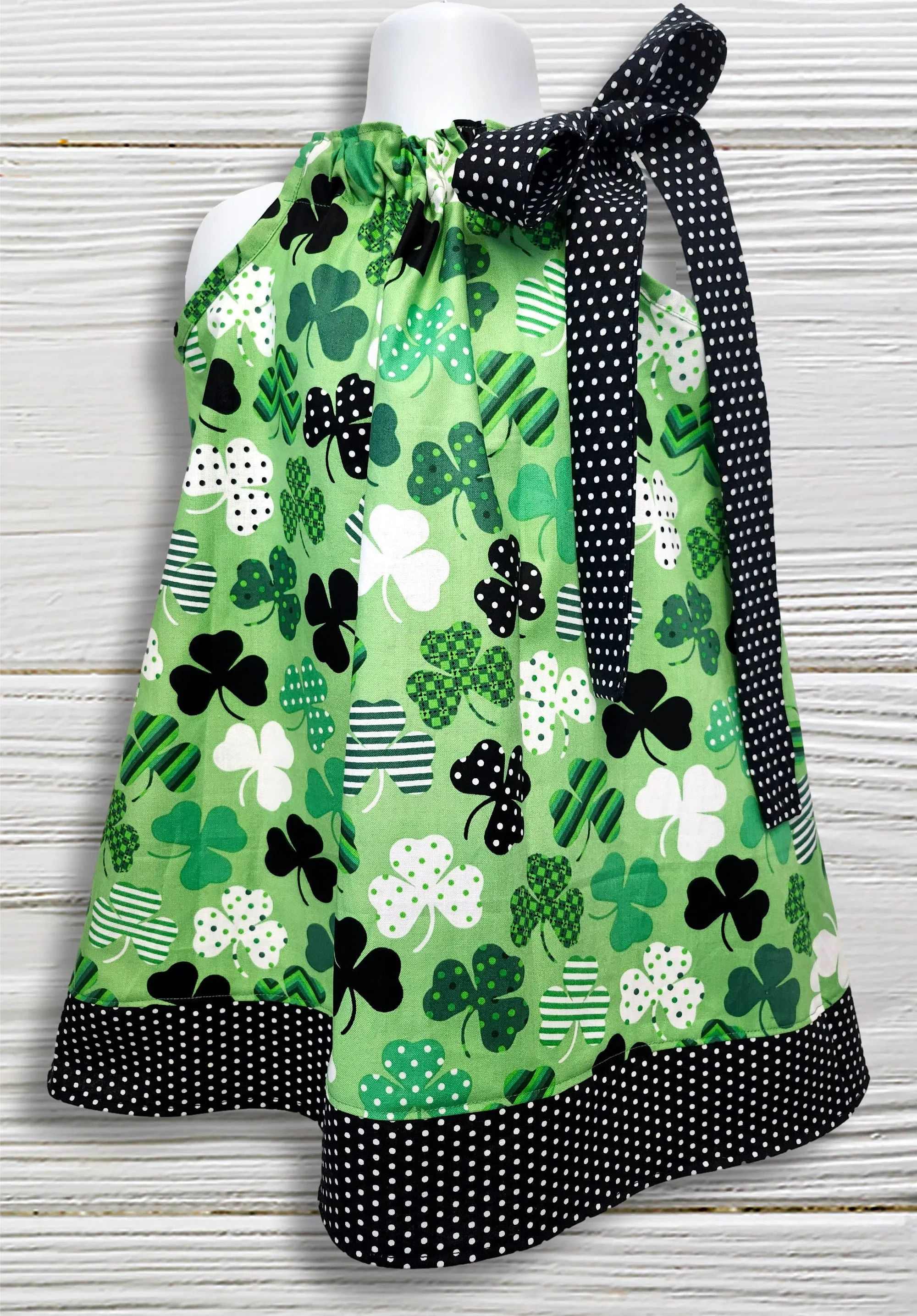 St Patricks day pillowcase dress, St Patrick's girls dress