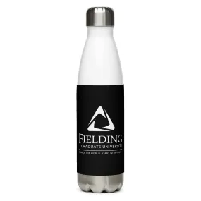 Stainless Steel Water Bottle - Black | Fielding Logo