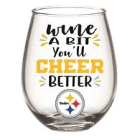 STEELERS 17OZ Stemless Glass