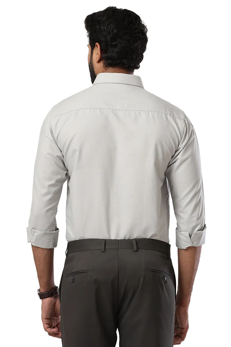 Super Soft -Squirrel Gray Formal Shirts for Men | Ariser