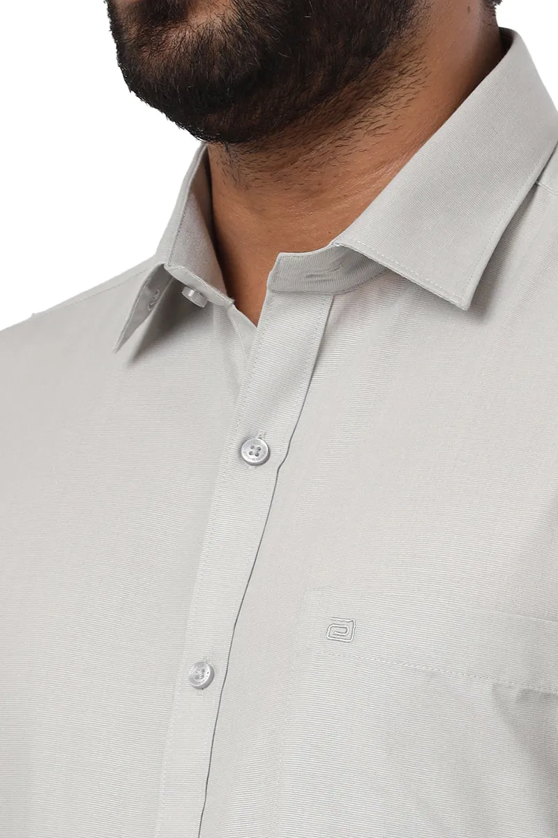 Super Soft -Squirrel Gray Formal Shirts for Men | Ariser