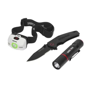 SWISS TECH ST001046 Knife and Flashlight Set (3-Piece)