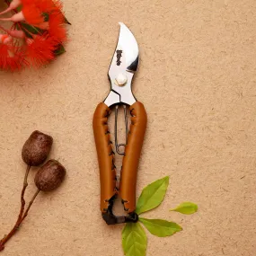 Tan Leather Handled Secateurs - 200mm