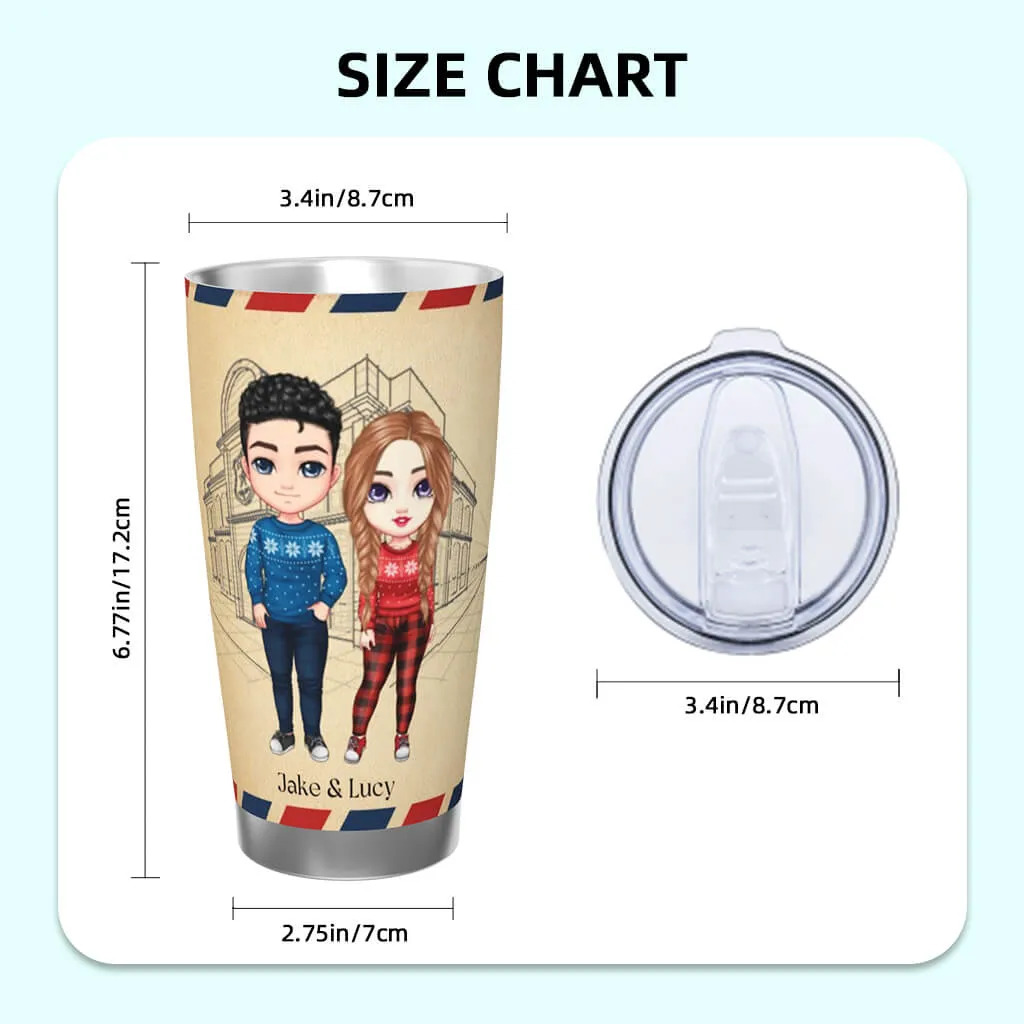 The Day I Met You, I Found My Missing Piece - Personalized Custom Tumbler - Best Gift For Couples, Husband Wife, Lovers, Anniversary Gift