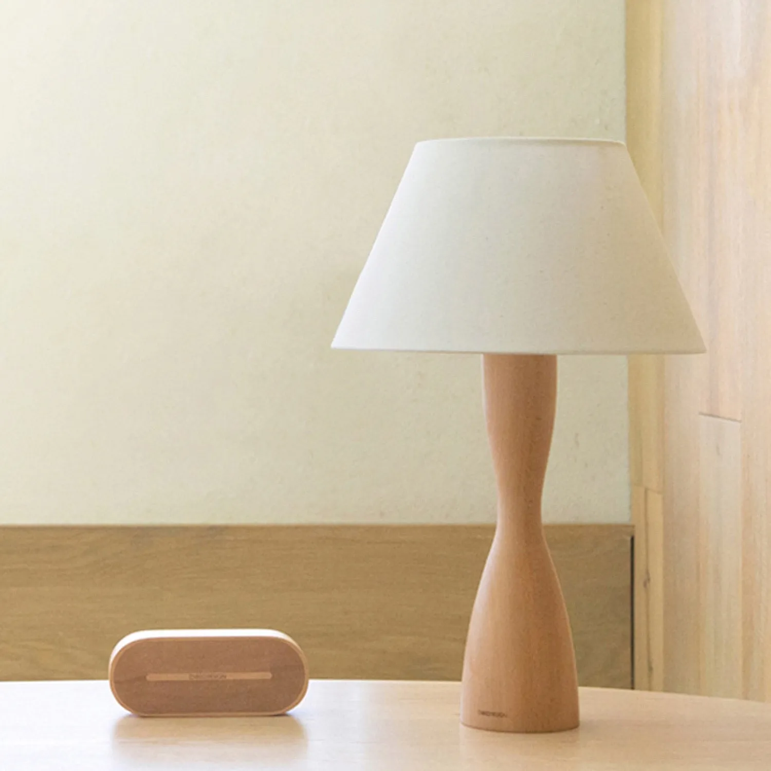 The Decent Living Beech Table Lamp Set