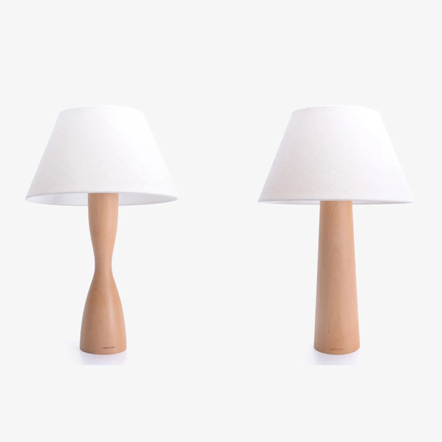 The Decent Living Beech Table Lamp Set