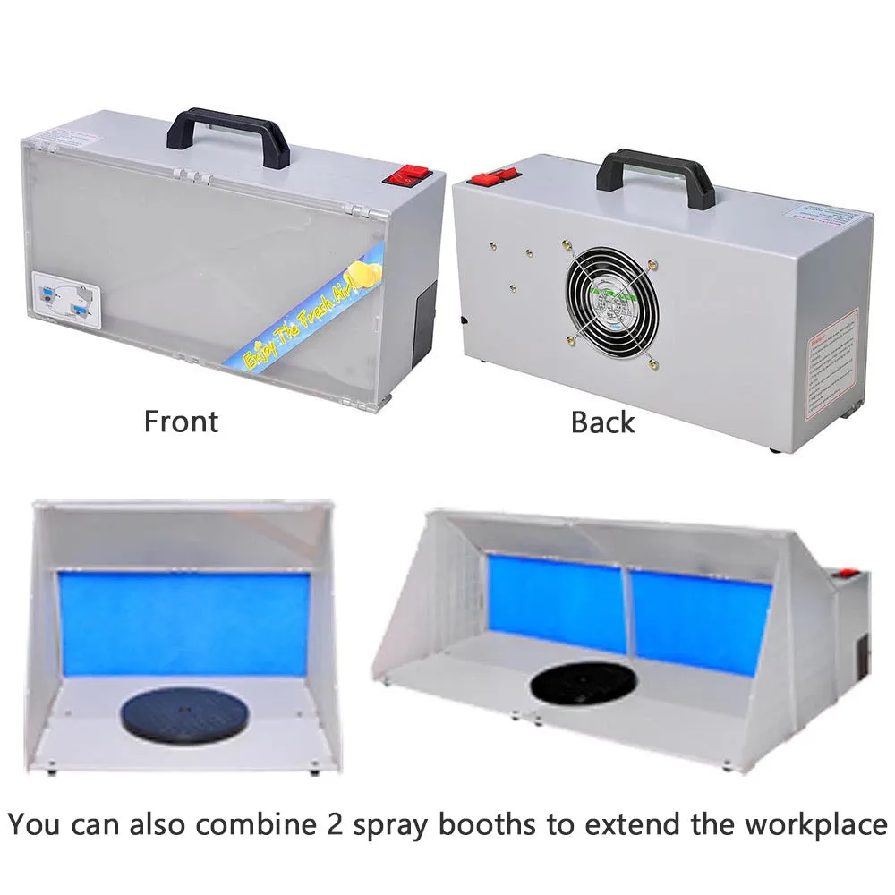 TheLAShop Airbrush Hobby Paint Spray Booth with Fan Filter