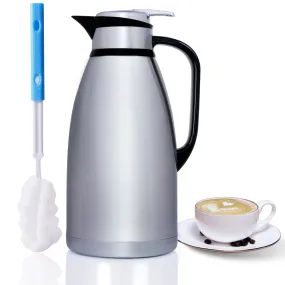 Thermal Coffee Carafe 102OZ, Goteble Double Wall Vacuum Flask, 3L Large Capacity Suitable for Large Family and Small Party