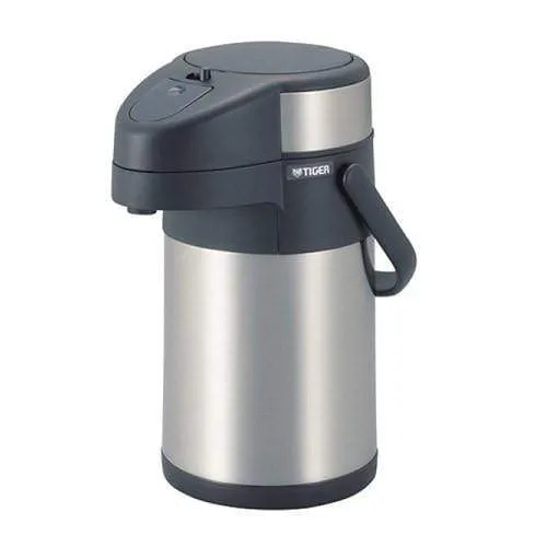 TIGER Non-Electric Stainless Steel Thermal Air Pot Beverage Dispenser with Swivel Base 2.2L