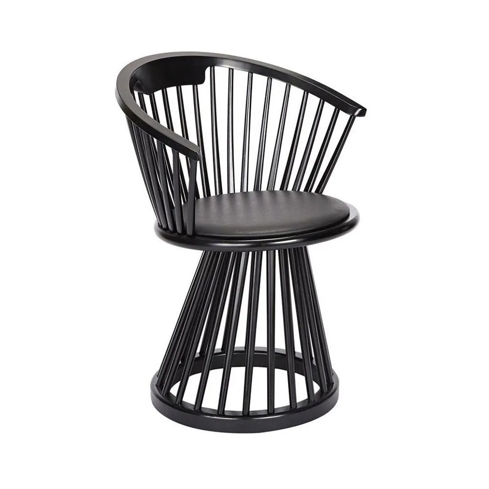 tom dixon | fan dining chair | black