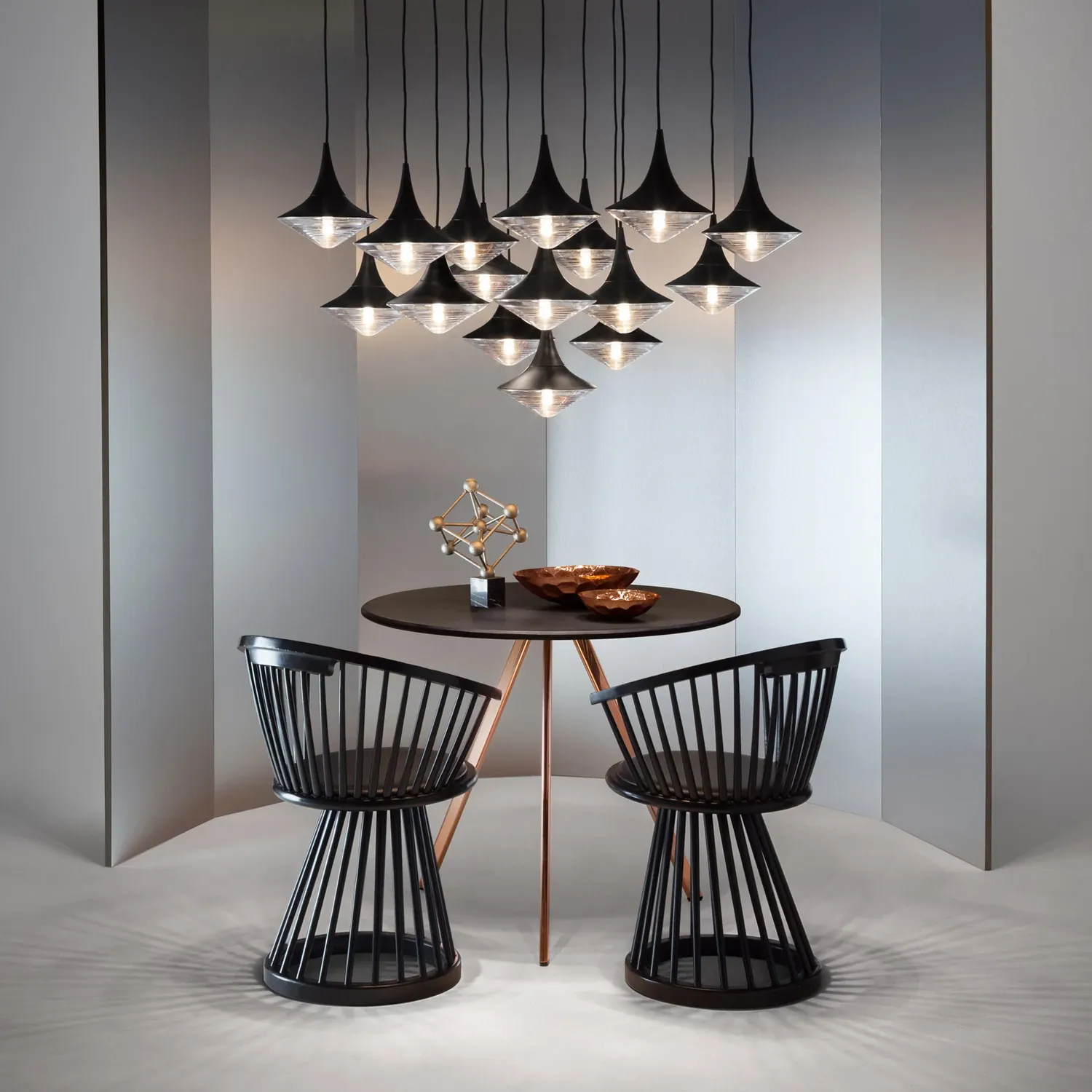 tom dixon | fan dining chair | black