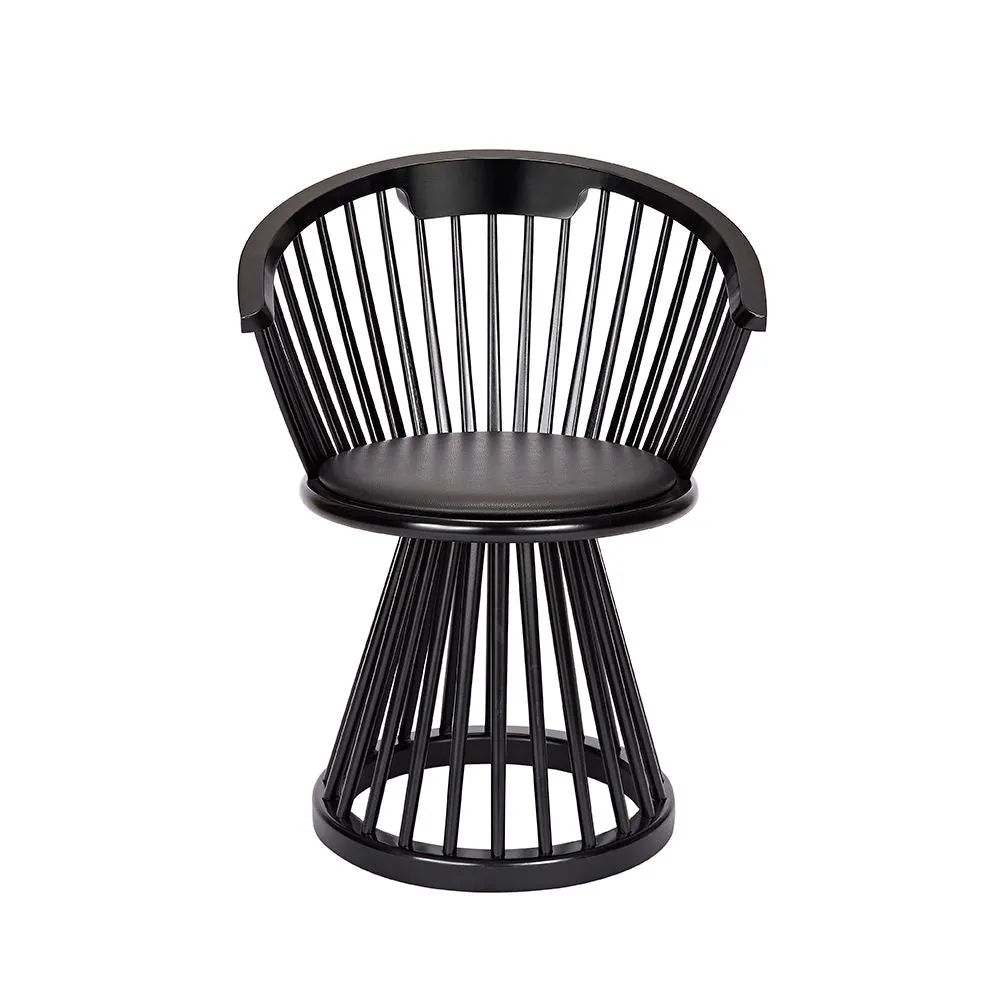 tom dixon | fan dining chair | black