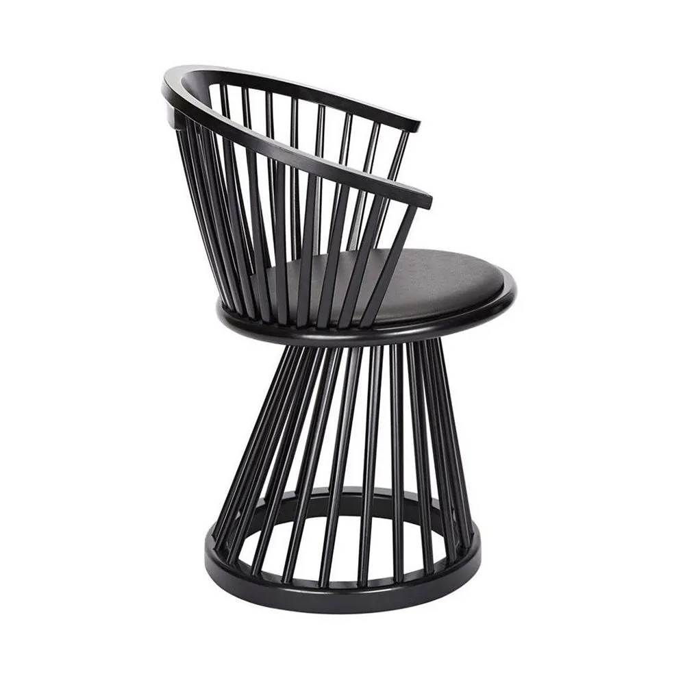 tom dixon | fan dining chair | black