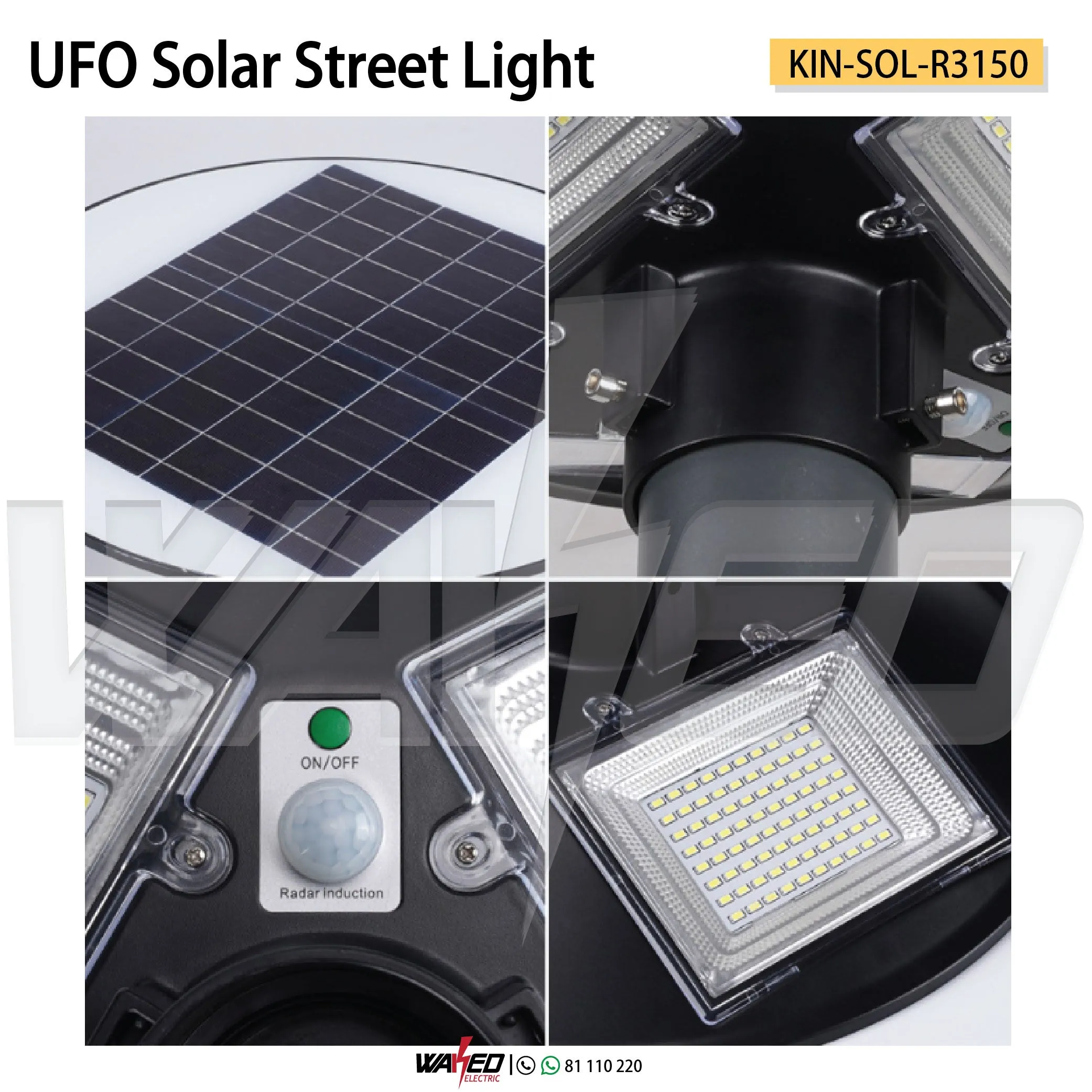 UFO Solar Street Light For Garden Landscape - 150W