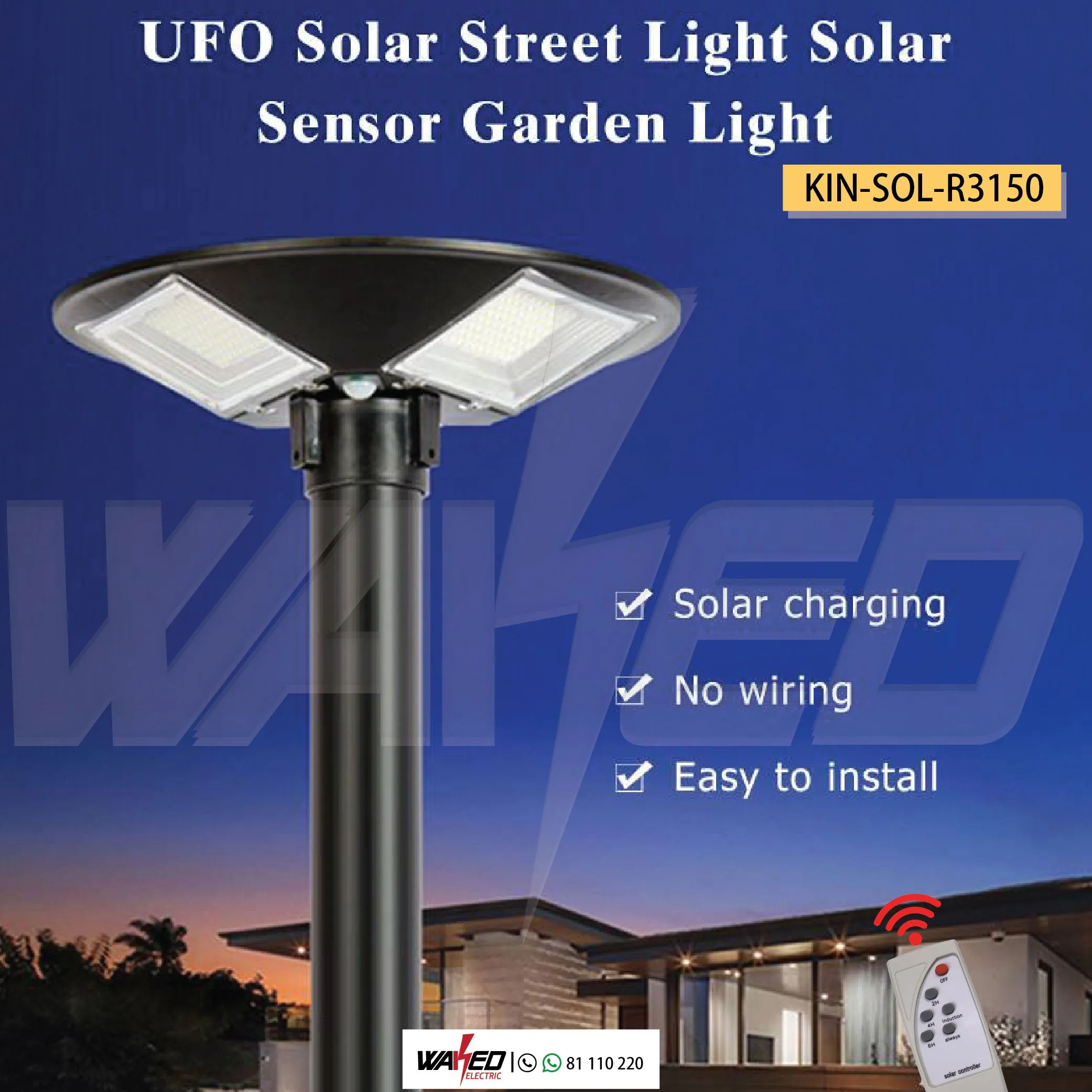 UFO Solar Street Light For Garden Landscape - 150W