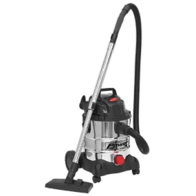 Vacuum Cleaner Industrial Wet & Dry 20L 1250W/230V Stainless Drum