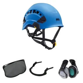 Vertex Vent Arborist Chainsaw Helmet Mesh Visor & Ear Defenders Blue