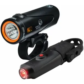 VIS 500 Onyx   Vya Switch Combo Bike Light Set