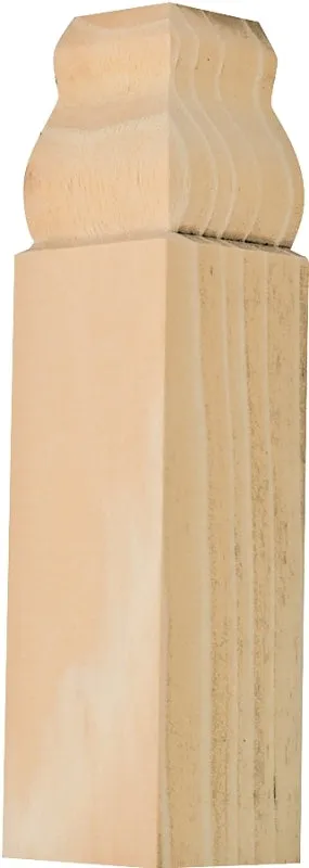 Waddell IBTB52 Trim Block Moulding, 6-1/2 in L, 1-1/8 in W, 1-1/8 in Thick, Pine Wood :EA: QUANTITY: 1