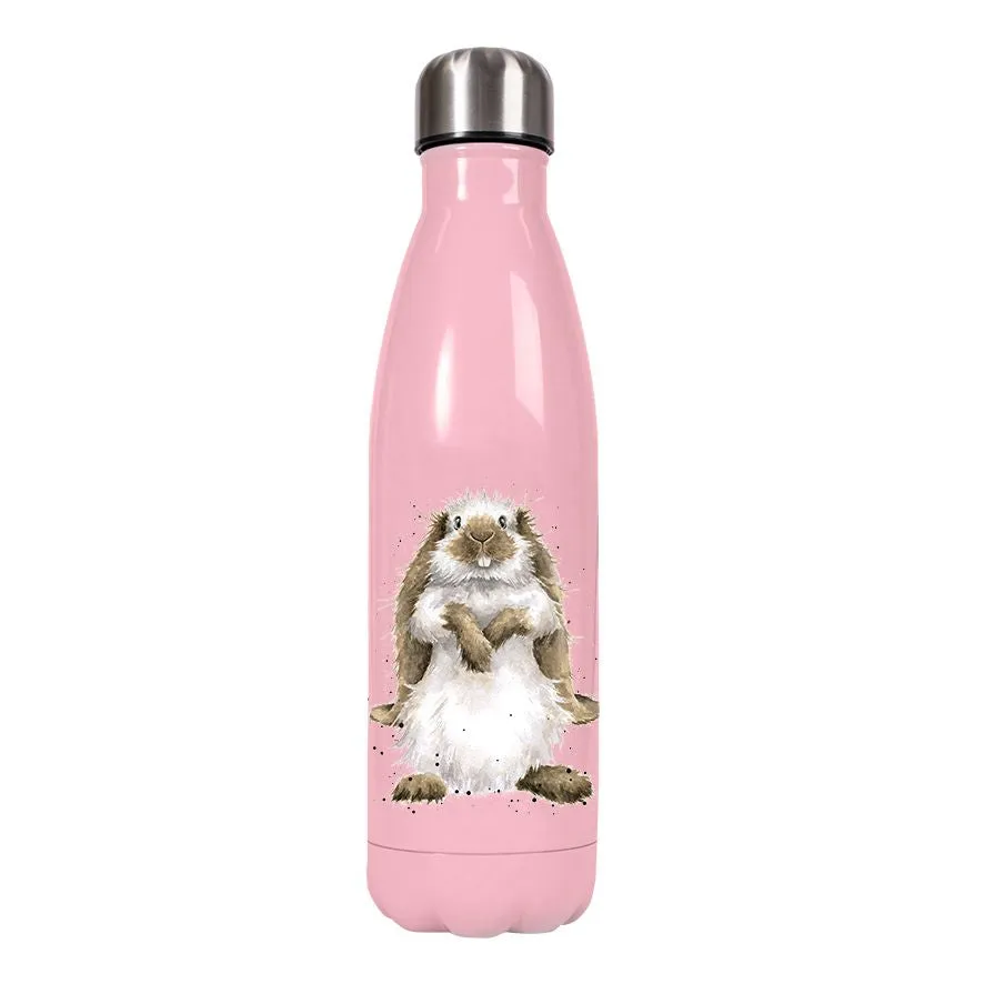 Water Bottle - WB007 - Piggy in the Middle Guinea Pig  Pink