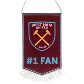 West Ham United FC Mini Car Pennant - No. 1 Fan