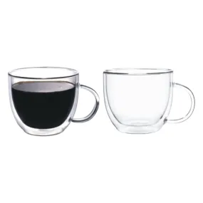 Winox Borosilicate Double Wall Coffee Cup 350ml 2pc GL2702