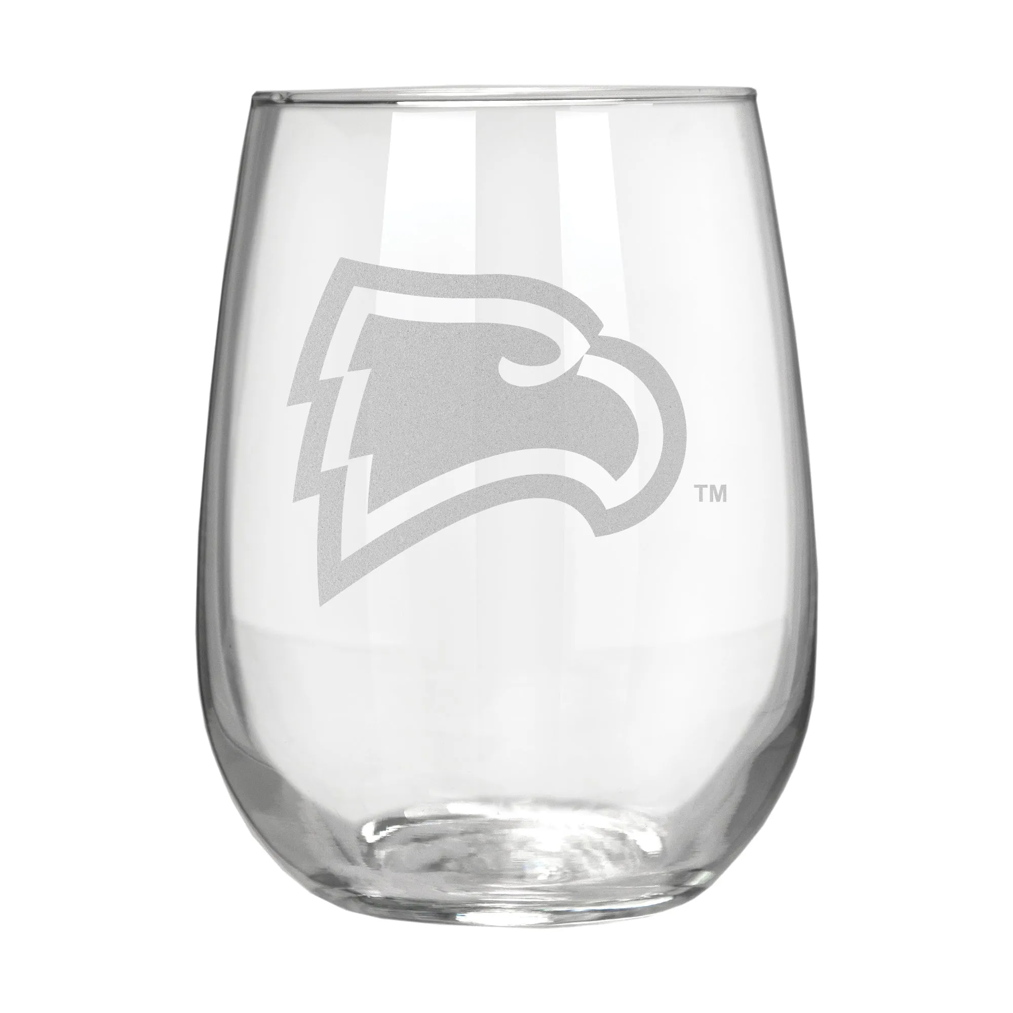 Winthrop Eagles 17 oz. Stemless Wine Glass