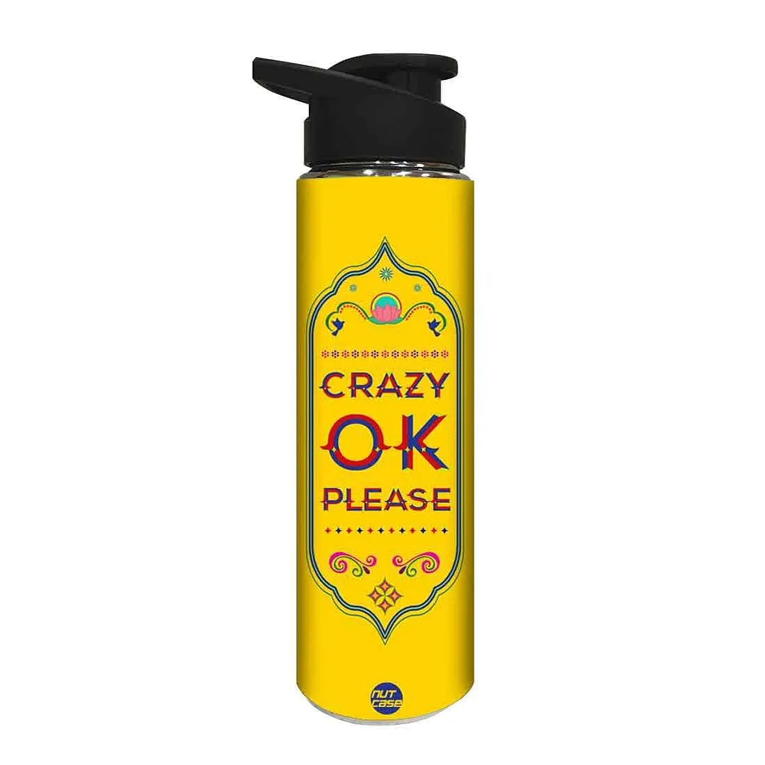 Yellow Designer Stainless Steel Sipper Bottle - Crazy Ok