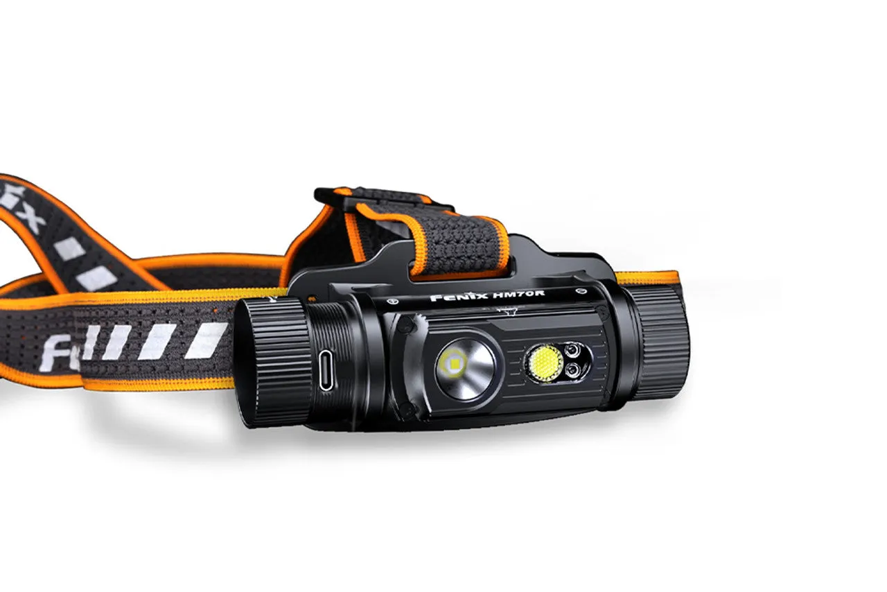 [Y.E.S] Fenix HM70R Rechargeable Headlamp 1600 Lumens   Free E-LITE Mini Flashlight 150 Lumens