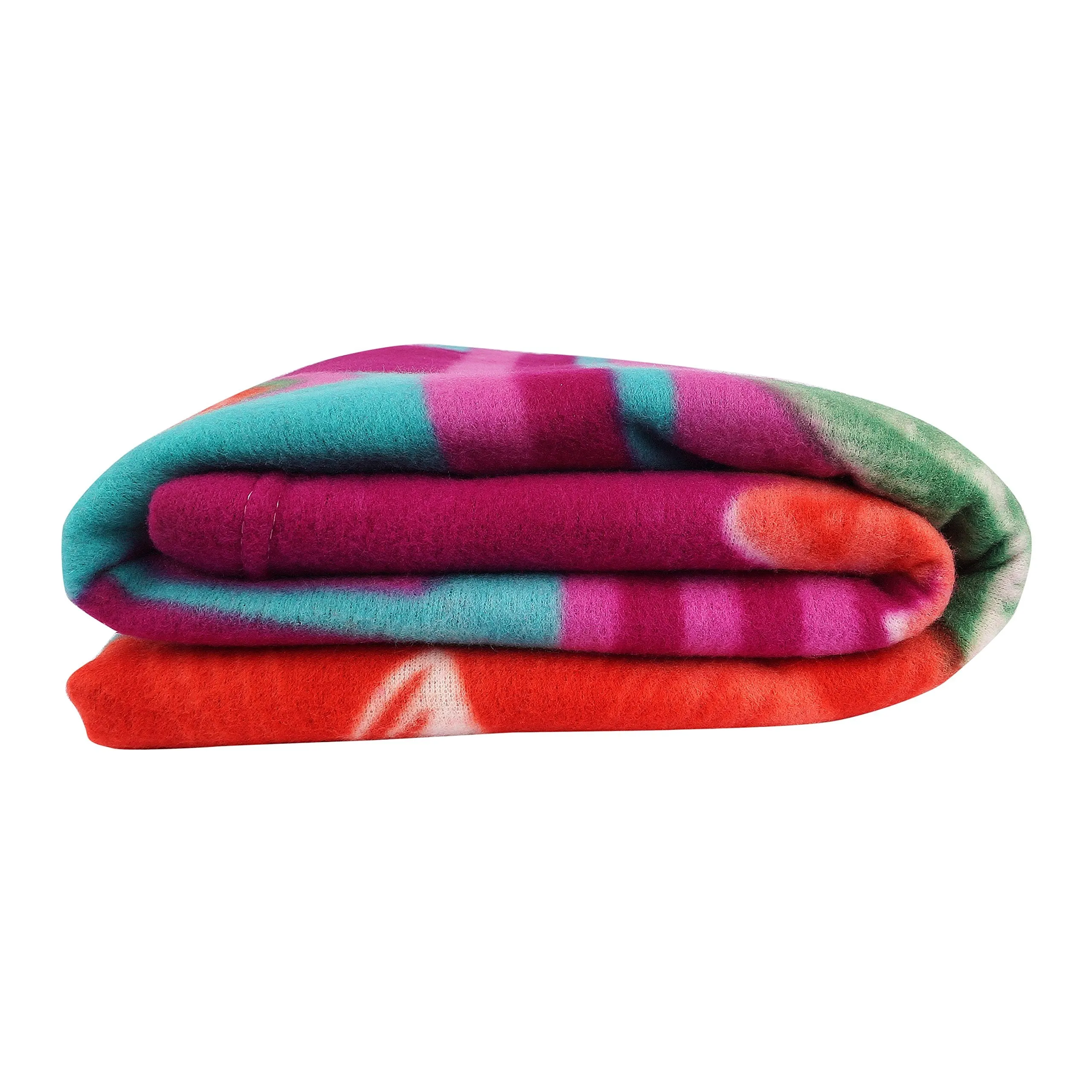 Zacharias Printed Single Person Fleece Blanket (Multicolour, Standard Size) - Pack of 3